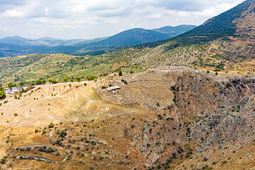 Mycenae, Greece. Mycenae - Excavation site. Greek settlement of the 12th century BC. e. with the...