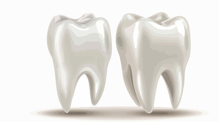 Healthy tooth  vector on a white background.  flat vector