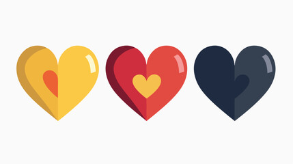 Heart icon  love symbols template vector  flat vector
