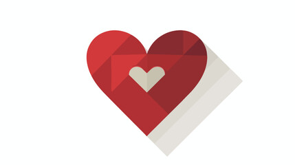 Heart medical symbol icon flat vector
