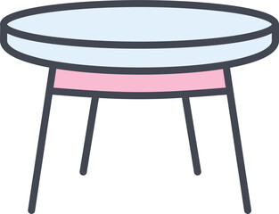 Small Table Vector Icon