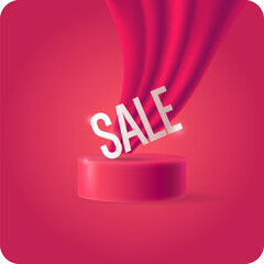 An image to advertise the sale. Poster for advertising discounts. Vector graphics. - 770364426