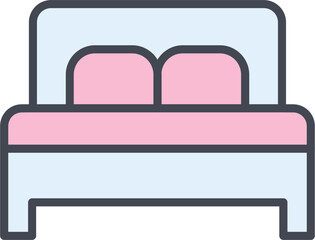 Double Bed II Vector Icon