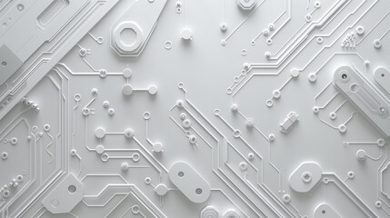circuit board background, Circuit outline on pure white background technology background circuit background