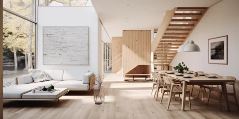 Fotobehang minimalist interior of a scandinavian modern house © Creative Canvas