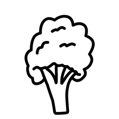 Doodle of tree collection hand draw vector illustration.