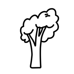Doodle of tree collection hand draw vector illustration.