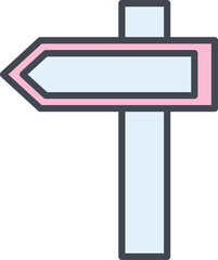 Fototapeta premium Arrow Left Vector Icon