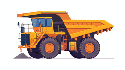 Obraz na płótnie Canvas Large mining dump truck at the construction site. Power