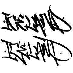 ICELAND letter the country name on the world digital illustration graffiti handstyle signature symbol tags painting with black and white color