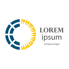 solar energy eco friendly logo design