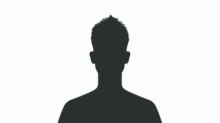 man silhouette a user icon vector  flat vector  - obrazy, fototapety, plakaty