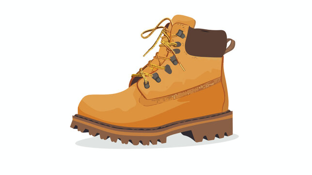 Mens boots for winter isolated vector flat vector 