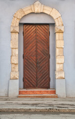 Old decorative main entrance wooden door