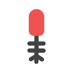 toilet brush flat icon