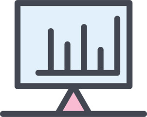 Checked Bar Graph Vector Icon
