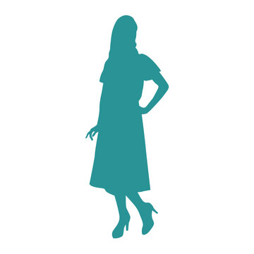 recommend clip art: ポーズをとる女性