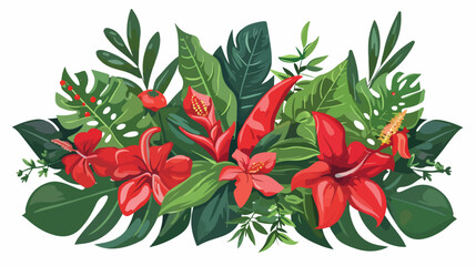 Paprika red and green tropical vegetation with a taste