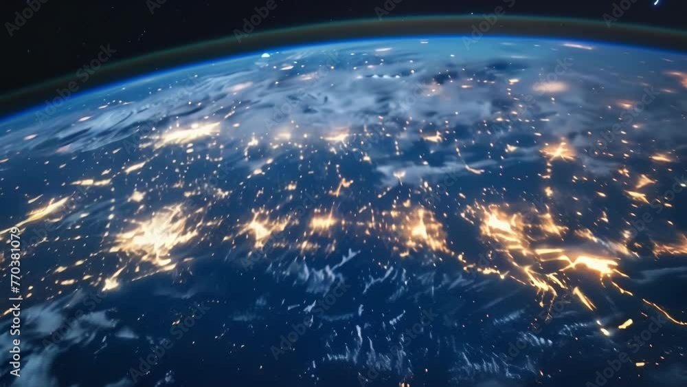 Poster experience the illuminated earth from space with this interactive map animation showcasing city ligh
