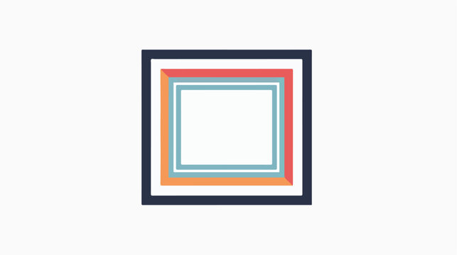 Photo frame color line icon. Image gallery vector outlline