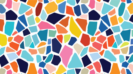 Colorful voronoi vector abstract. Seamless irregular