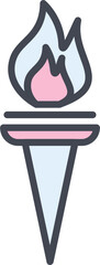 Museum Torch Vector Icon