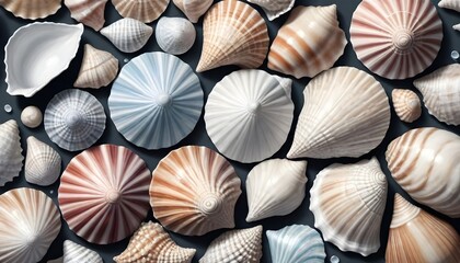 Beautiful all types of sea shells