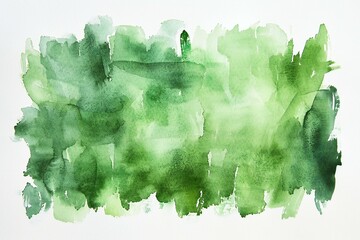 Abstract green watercolor painted background,  Texture paper,  Hand drawn
