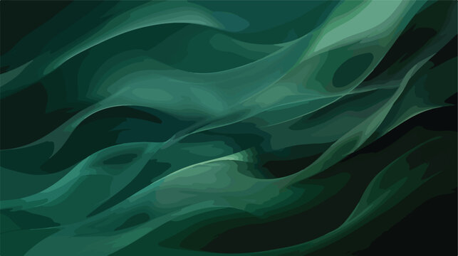 Dark green vector gradient blur texture. Blurred abst