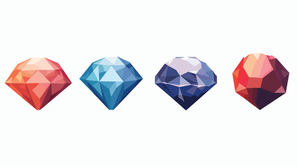 Diamond in rough vector icon  Flat vector isolated on