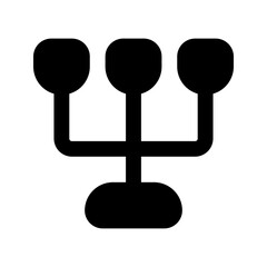 candle holder glyph icon