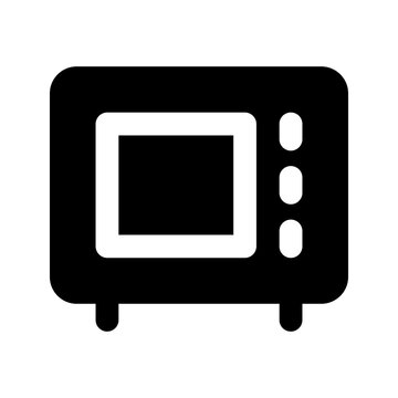 microwave glyph icon