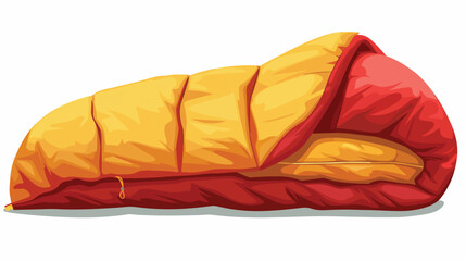Fabric sleeping bag icon. Simple illustration of fabric