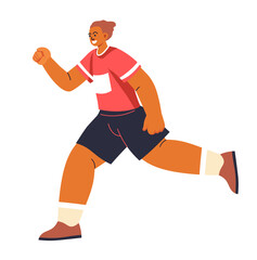 Jogging Man Fitness Vector Illustration