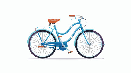 Fototapeta na wymiar Flat bicycle vector Flat vector isolated on white background