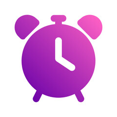 alarm clock gradient icon