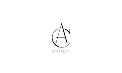 Alphabet letters Initials Monogram logo AC