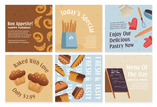 Social media post set for bakery offer promotion