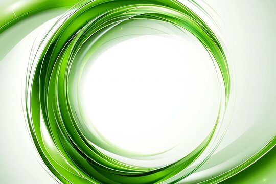 Abstract green background with smooth lines