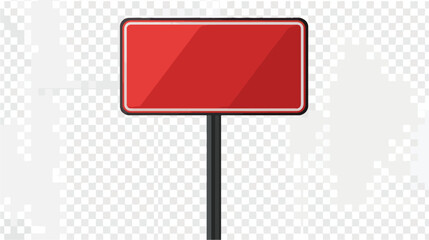 Road sign icon in flat isolated on transparent background - obrazy, fototapety, plakaty