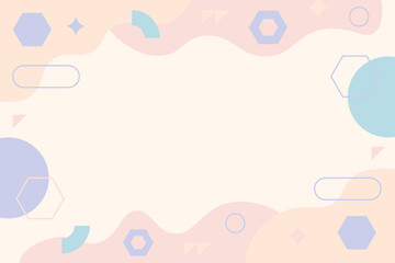 Flat geometric shape minimal cute
vector background template