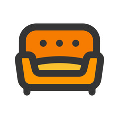 sofa line color icon