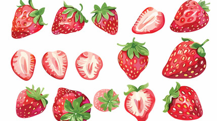 Strawberry clip art is suitable for fruit advertiseme