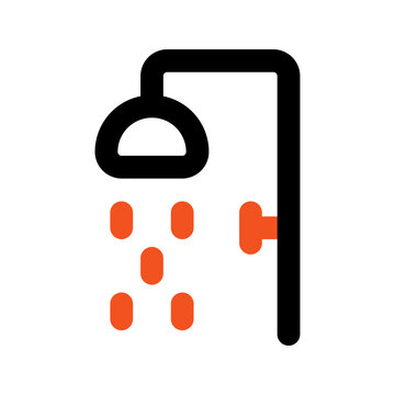 recommend clip art: shower outline color icon