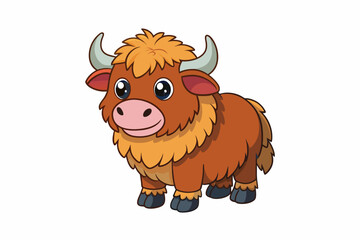 yak silhouette vector illustration