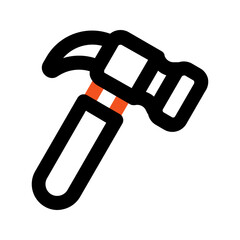 hammer outline color icon