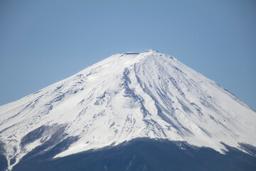 雪被る富士山