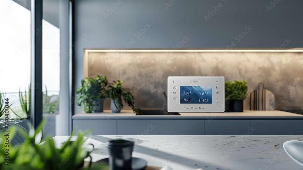 Aufkleber Smart home display with touch screen. smart screen. Generative AI.
