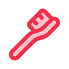 toothbrush outline fill icon