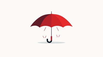 Umbrella vector icon. Rain protection symbol. Flat design